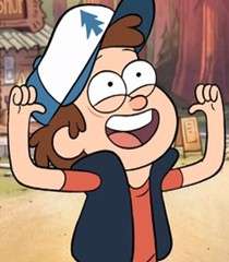 Dipper trying to be cool.