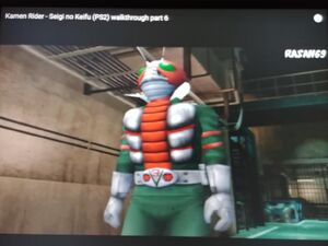 Kamen Rider V3 is at the power plant