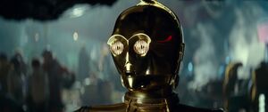 3PO back at the Resistance base on Ajan Kloss.