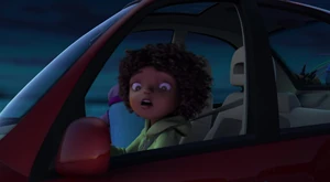 Tip looks down at the outskirts of Boston somewhere near Boston Logan International Airport