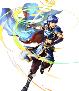 Marth: Altean Prince's portrait when executing a special attack in Heroes