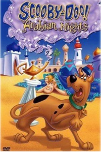 Shaggy with Scooby on the Scooby-Doo in Arabian Nights DVD