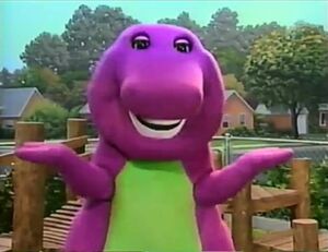 Barney Says- S2- Barney says his rhyme outside of the school