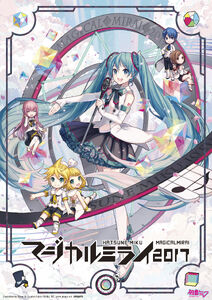 Miku and her Crypton Vocaloid friends in Magical Mirai 2017