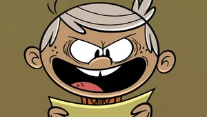 Lincoln about to send an angry message to Lori for accidentally stepping on his game, as he shows his evil dark side.