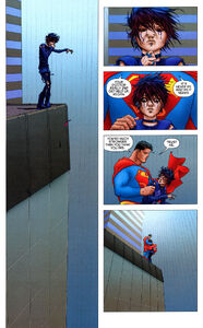 Superman saving a girl from committing suicide, often considered one of the greatest moments in comic book history.