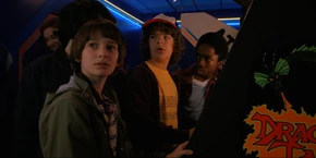 Lucas, Dustin, and Will confused when Keith says he doesn't have his top scores anymore.