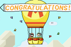 Super Mario Advance 2 - Super Mario World congratulations screen