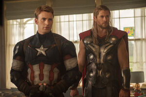 Cap and Thor at the Barton estate.