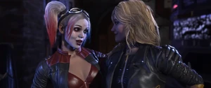 Black Canary with Harley Quinn.