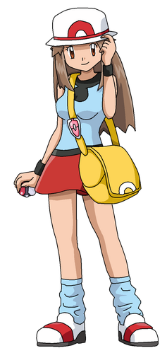 Pokemon FireRed and LeafGreen Video game verview Guides Characters Gameplay  F Leaf, also known as Green (Blue in Japan), is the female protagonist of  the Generation I remakes, Pokemon Fire Red and