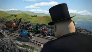 Thomas being cruelly and harshly accused by Sir Topham Hatt, thinking he is making excuses again (when he was actually saving Ryan and the machines from the dynamite exploding) and is ordered to go to his shed for the rest of the afternoon and the whole night until he's wanted.