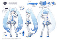 Character design of Snow Miku in the style of Shinkalion