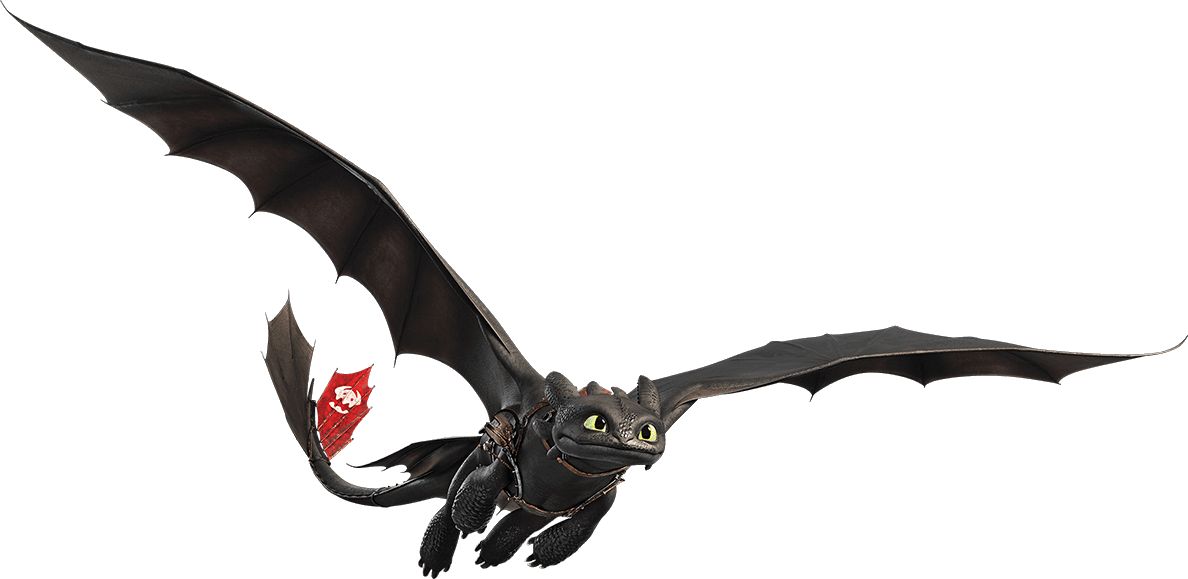 toothless flying from above