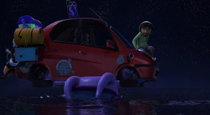 Tip notices that Oh has returned from the depths of the ocean.