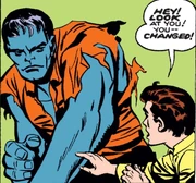 Banner's very first transformation of the Hulk.