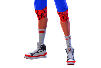 🕷️ pro hooper @zachauguste has one of the coldest leg sleeves in  basketball! Piece includes a miles morales spider man a pair of 1�