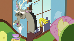 Discord having a droll laugh S5E7