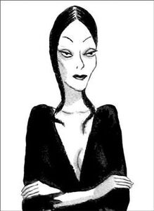 Morticia in the original comic