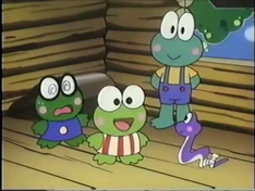 Keroppi with Newton, Soak, and Wink