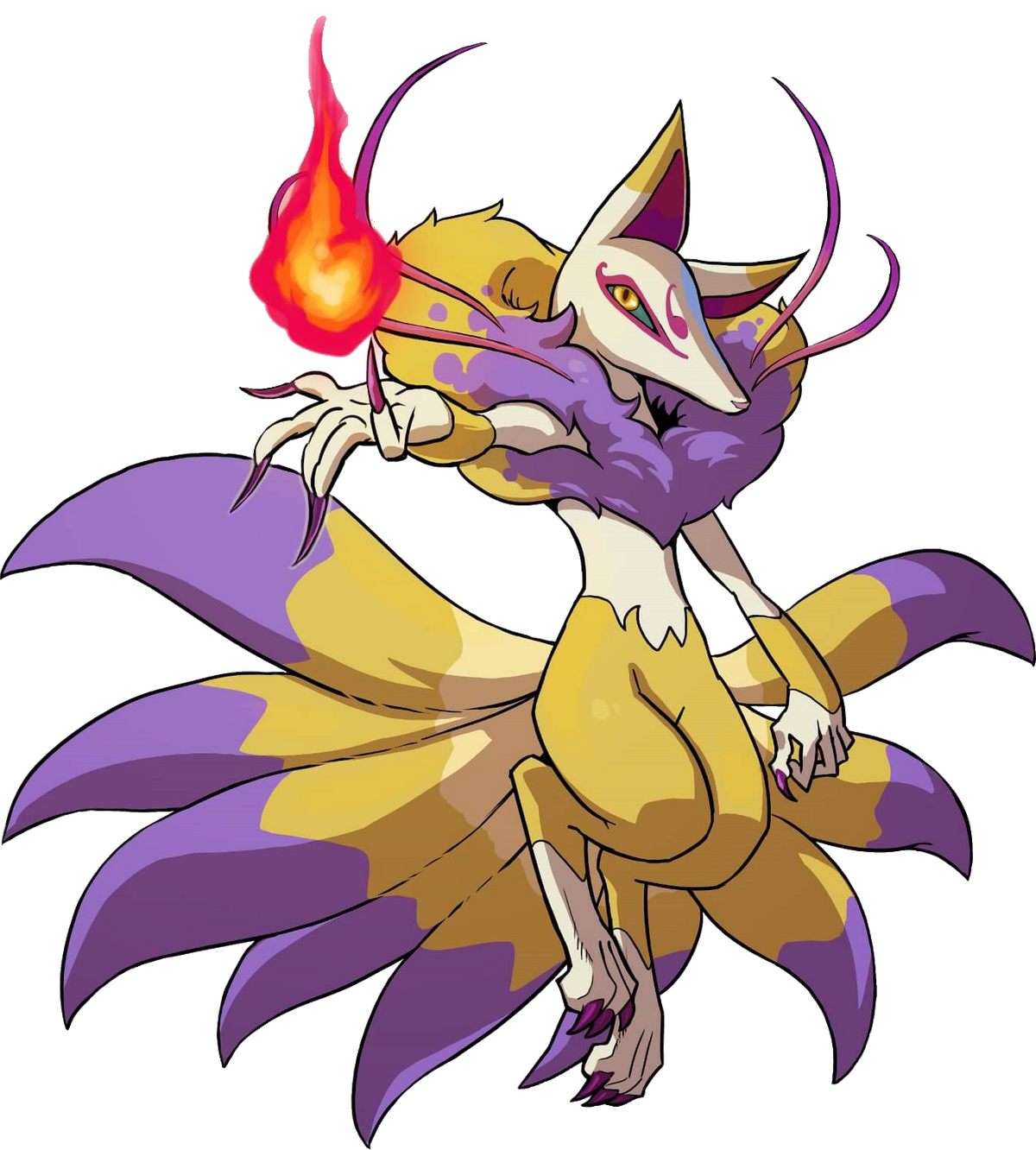 I got a sudden urge to fuse kyubi and venoct, the first one has kyubi as  the base and the second one has venoct : r/yokaiwatch