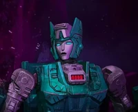 Moonracer's background cameo in Transformers: War for Cybertron Trilogy