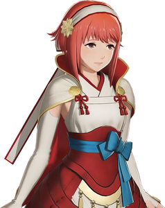 Sakura's portrait from Fire Emblem Warriors.