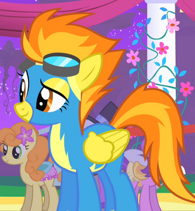 Spitfire in Wonderbolt attire in The Best Night Ever