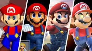 Evolution of Mario in Super Smash Bros