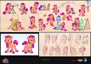 Sunny Starscout filly concept art by Lea Dabssi