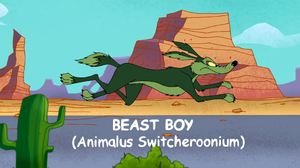 Beast Boy as Wile E. Coyote