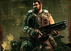 Dom, now bearded, as he appears in Gears of War 3.