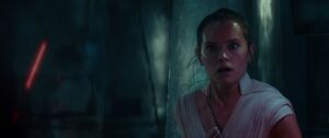 Rey horrified to see a darker version of herself.