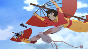 Jinora and Kai fly