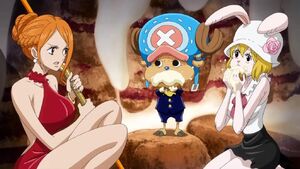Nami Chopper and Carrot in opening 20 one piece