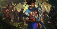 Yasuo as he appears in Legends of Runeterra.