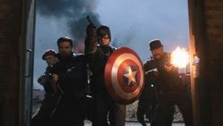 Captain America with the Howling Commandos.