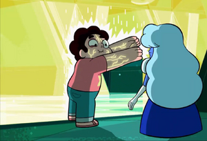 Steven helping Sapphire