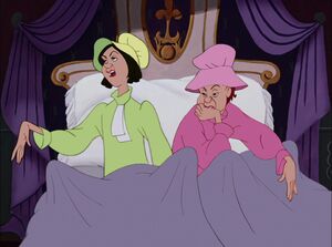 When their mother explains the prince wants to find the girl he fell in love with, Anastasia and Drizella are not bothered by it.