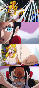 Nico Robin under attack by Black Maria (2)