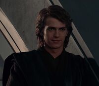 Anakin smiles at Padme.