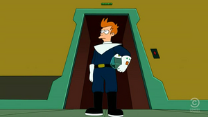 Fry as a policeman.