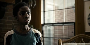 Lucas hearing Mike point out that looking for the gate will be dangerous due to the Demogorgon and that they need El's help.