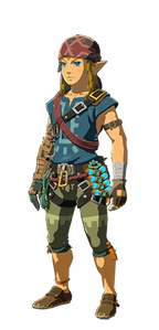 Link wearing the Climbing set in Tears of the Kingdom