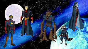 Adam Warlock with the Guardians of the Galaxy in The Avengers: Earth's Mightiest Heroes.