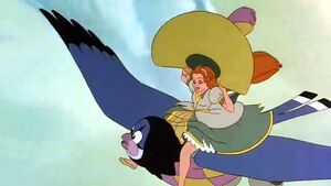 Jacquimo flies Thumbelina to the Vale of the Fairies