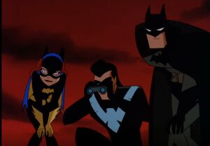 Batman with Batgirl and Nightwing