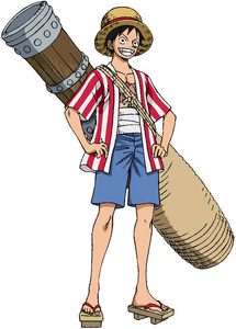 Luffy's second outfit in One Piece: Stampede (also used in Cidre Guild Arc).