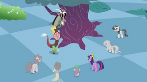 Main 5 and Spike confronting Discord S2E02