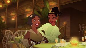 Tiana with her mother.